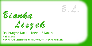 bianka liszek business card